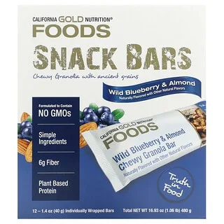 California Gold Nutrition Wild Blueberry & Almond Chewy Granola