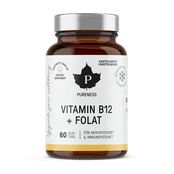 Pureness Vitamin B12 + Folat 60 sugetabletter