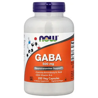 NOW Foods GABA med Vitamin B-6