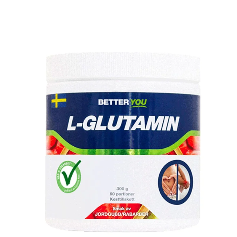 Better You L-glutamin jordbær og rabarbra