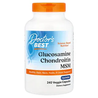 Doctor's Best Glukosamin Kondroitin MSM med OptiMSM – 240 kapsler