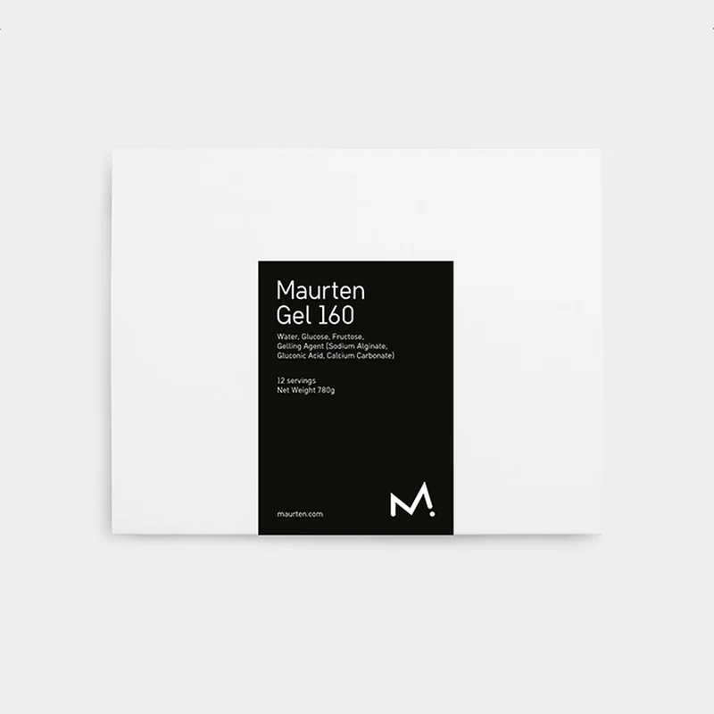 Maurten Gel 160, esken med ti poser på 65 gram