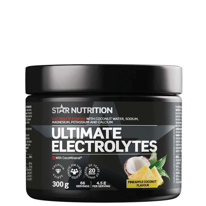 Star Nutrition Ultimate Electrolytes Pineapple Coconut, boks på 300 gram
