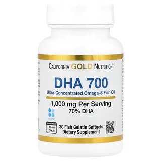 California Gold Nutrition DHA 700 Konsentrert Fiskeolje
