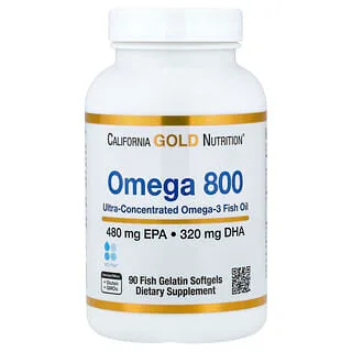 California Gold Nutrition Omega 800 Konsentrert Fiskeolje