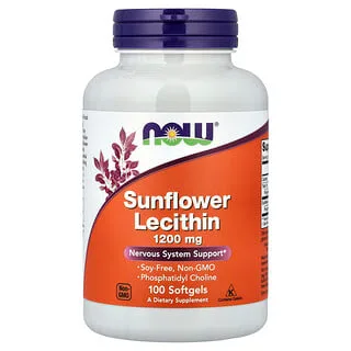 NOW Foods Solsikkelecitin, 1200 mg, 100 softgels