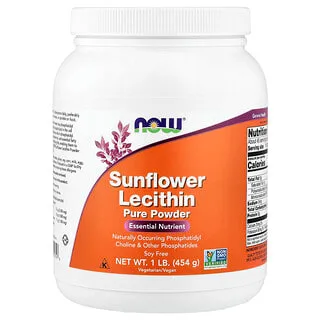NOW Foods Solsikkelecitin, rent pulver, 454 g