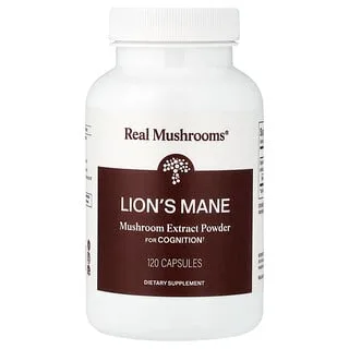 Real Mushrooms Lion's Mane Extrakt, 120 kapsler