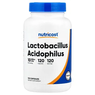Nutricost Lactobacillus Acidophilus – 10 milliarder CFU, 120 kapsler
