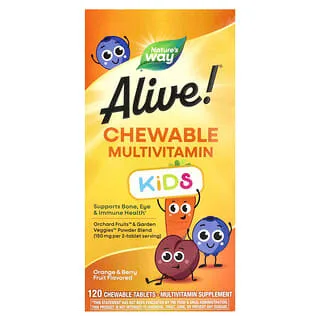 Nature's Way Alive! Kids tyggetablett – multivitamin fra 2 år