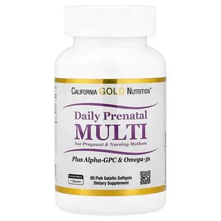 California Gold Nutrition Prenatal med Alpha-GPC og Omega-3