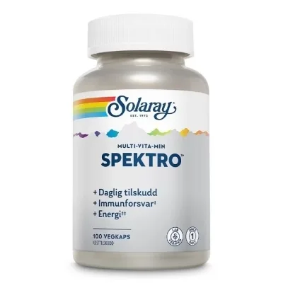 Solaray Spektro Multivitamin med jern 100 kapsler