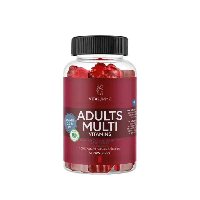 VitaYummy Multivitamin Voksen Jordbær 60 Gummies