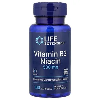 Life Extension Vitamin B3 Niacin 500 mg