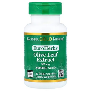 California Gold Nutrition EuroHerbs Olivenbladekstrakt 500 mg