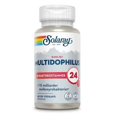 Solaray Multidophilus 24 Daglig+ 60 kapsler