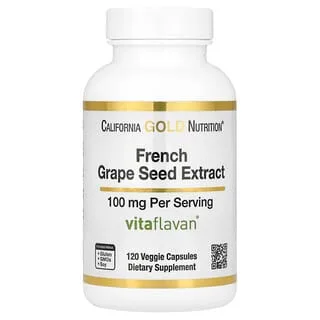 California Gold Nutrition French Grape Seed Extract (Vitaflavan, 120 kapsler)