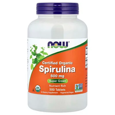 NOW Foods Certified Organic Spirulina 500 mg