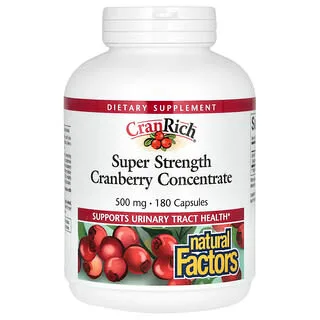 Natural Factors CranRich Tranebærkonsentrat Super Strength, 500 mg