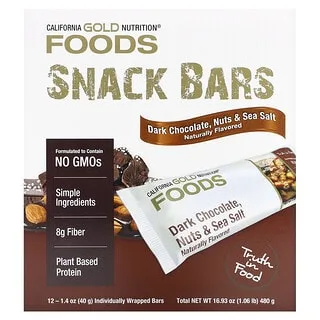 California Gold Nutrition Dark Chocolate, Nuts & Sea Salt Snack Bars
