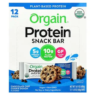 Orgain Plant-Based Protein Bar – Chocolate Chip Cookie Dough