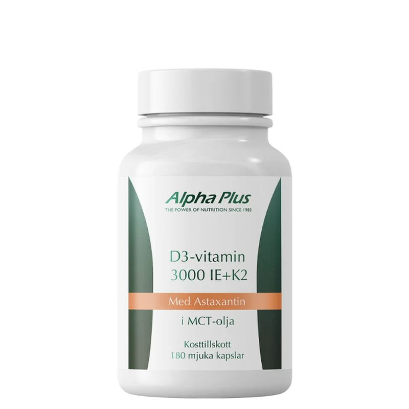 Alpha Plus D3-vitamin 3000 IE + K2