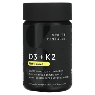 Sports Research D3 + K2 (Plantebasert)